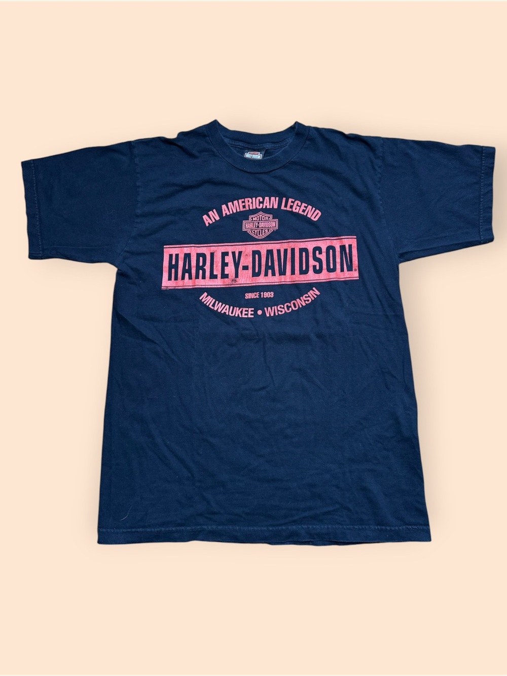 Vintage 1990s Harley Davidson T Shirt Mansfield Ohio Men’s Large Black Vtg 90s